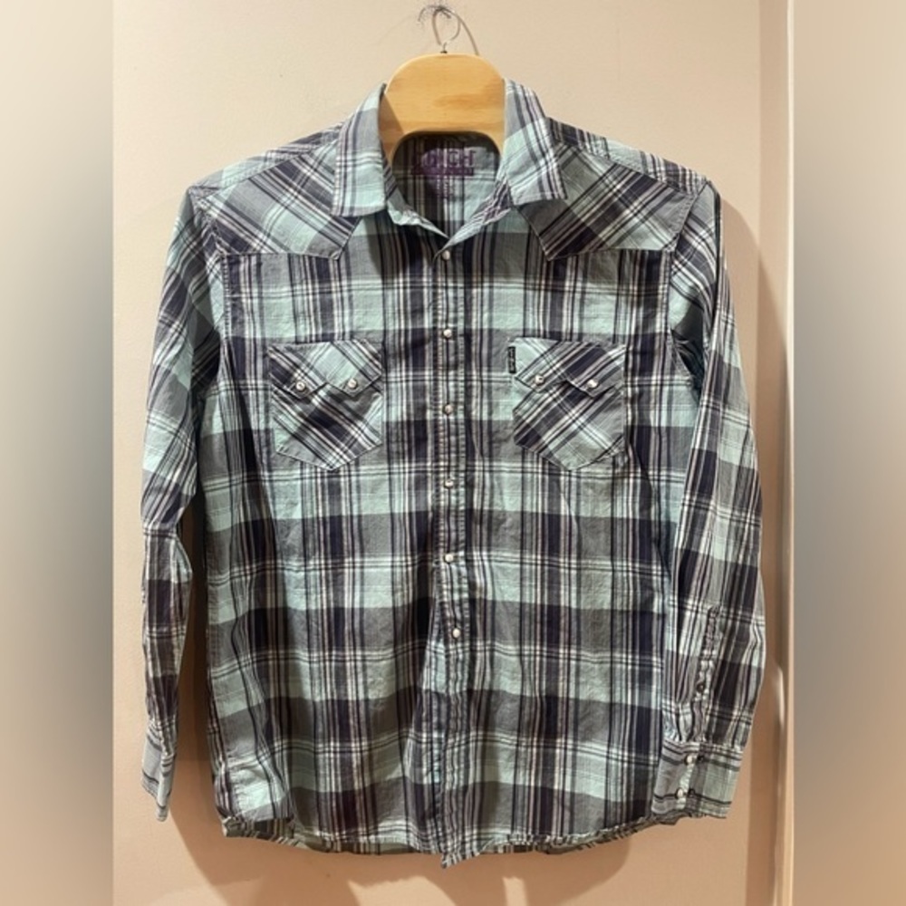 Cinch Modern Fit‎ Pearl Snap Button Long Sleeve Shirt XXL